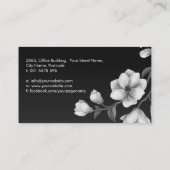 Carte De Visite Illustration des fleurs blanches de Magnolia (Dos)