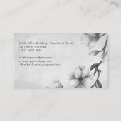 Carte De Visite Illustration des fleurs blanches de Magnolia (Dos)