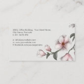 Carte De Visite Illustration des fleurs de Magnolia (Dos)