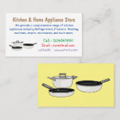 Carte De Visite Illustration des jeux de cuisine (Devant / Derrière)