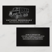 Carte De Visite Illustration des lignes blanches noires du semi-ca (Devant / Derrière)