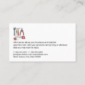 Carte De Visite Illustration des outils main | Construction du bât (Dos)