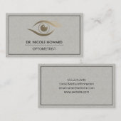 Carte De Visite Illustration des yeux (Devant / Derrière)