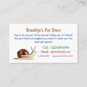 Carte De Visite Illustration d'escargot (Devant)