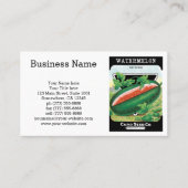 Carte De Visite Illustration d'étiquette de pochette de graines vi (Devant)