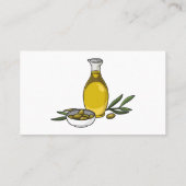 Carte De Visite Illustration d'huile d'olive (Dos)