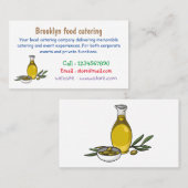 Carte De Visite Illustration d'huile d'olive (Devant / Derrière)