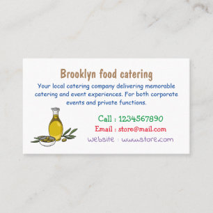 Carte De Visite Illustration d'huile d'olive