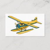 Carte De Visite Illustration d'hydravion (Dos)