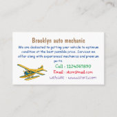 Carte De Visite Illustration d'hydravion (Devant)