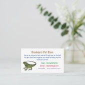 Carte De Visite Illustration d'Iguana (Debout devant)