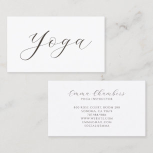 Carte De Visite Illustration d'instructrice de yoga minimaliste en