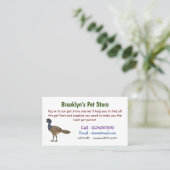 Carte De Visite Illustration d'oiseau de curassow (Debout devant)