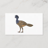 Carte De Visite Illustration d'oiseau de curassow (Dos)