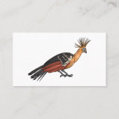 Carte De Visite Illustration d'oiseau Hoatzin (Dos)