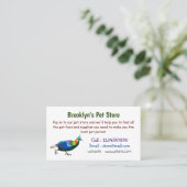 Carte De Visite Illustration d'oiseau monal himalayen (Debout devant)