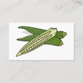 Carte De Visite Illustration d'Okra (Dos)