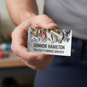 Carte De Visite Illustration d'outils de plomberie cool