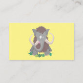 Carte De Visite Illustration drôle de mammouth laineux (Dos)