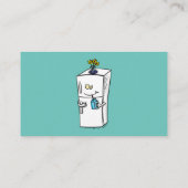 Carte De Visite Illustration drôle de réfrigérateur (Dos)