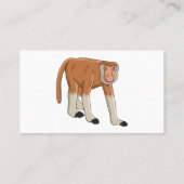 Carte De Visite Illustration drôle de singe proboscis (Dos)