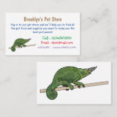 Carte De Visite Illustration du caméléon de Jackson (Devant / Derrière)