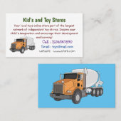 Carte De Visite Illustration du camion de mélange de béton (Devant / Derrière)