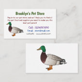 Carte De Visite Illustration du canard de Majard (Devant / Derrière)