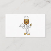 Carte De Visite Illustration du chef mignon lion (Dos)