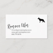 Carte De Visite Illustration du chien berger noir (Dos)