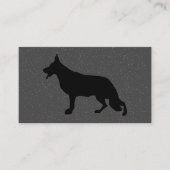 Carte De Visite Illustration du chien berger noir (Devant)