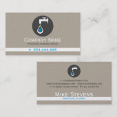 Carte De Visite Illustration du concept des services de plomberie (Devant / Derrière)