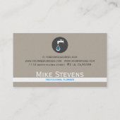 Carte De Visite Illustration du concept des services de plomberie (Dos)