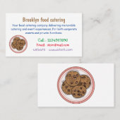 Carte De Visite Illustration du cookie de puce à chocolat (Devant / Derrière)