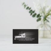 Carte De Visite Illustration du déplacement d'un camion | Transpor (Debout devant)