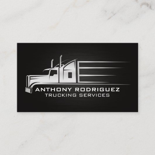 Carte De Visite Illustration du déplacement d'un camion | Transpor (Devant)