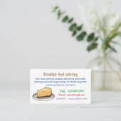 Carte De Visite Illustration du dessin animé Cheesecake (Debout devant)