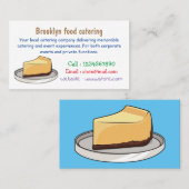 Carte De Visite Illustration du dessin animé Cheesecake (Devant / Derrière)