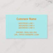 Carte De Visite Illustration du dessin animé Hamburger (Dos)