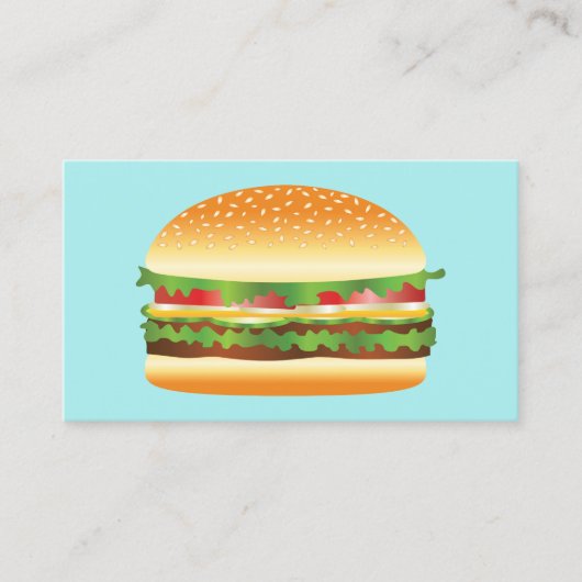Carte De Visite Illustration du dessin animé Hamburger (Devant)