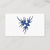 Carte De Visite Illustration du dragon bleu des limaces de mer (Dos)