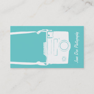 Carte De Visite Illustration du film photographique en bleu rétro