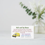 Carte De Visite Illustration du fourgonnette de livraison (Debout devant)