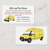 Carte De Visite Illustration du fourgonnette de livraison (Devant / Derrière)