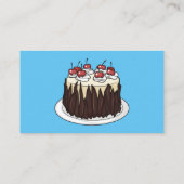 Carte De Visite Illustration du gâteau de la Forêt-Noire (Dos)
