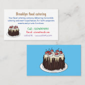 Carte De Visite Illustration du gâteau de la Forêt-Noire (Devant / Derrière)