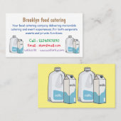 Carte De Visite Illustration du lait (Devant / Derrière)