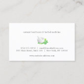 Carte De Visite Illustration du mortier et du pilon Santé naturell (Dos)