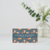Carte De Visite Illustration du Motif migre Orange Fox (Debout devant)