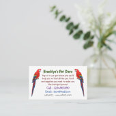 Carte De Visite Illustration du perroquet de macaw Scarlet (Debout devant)